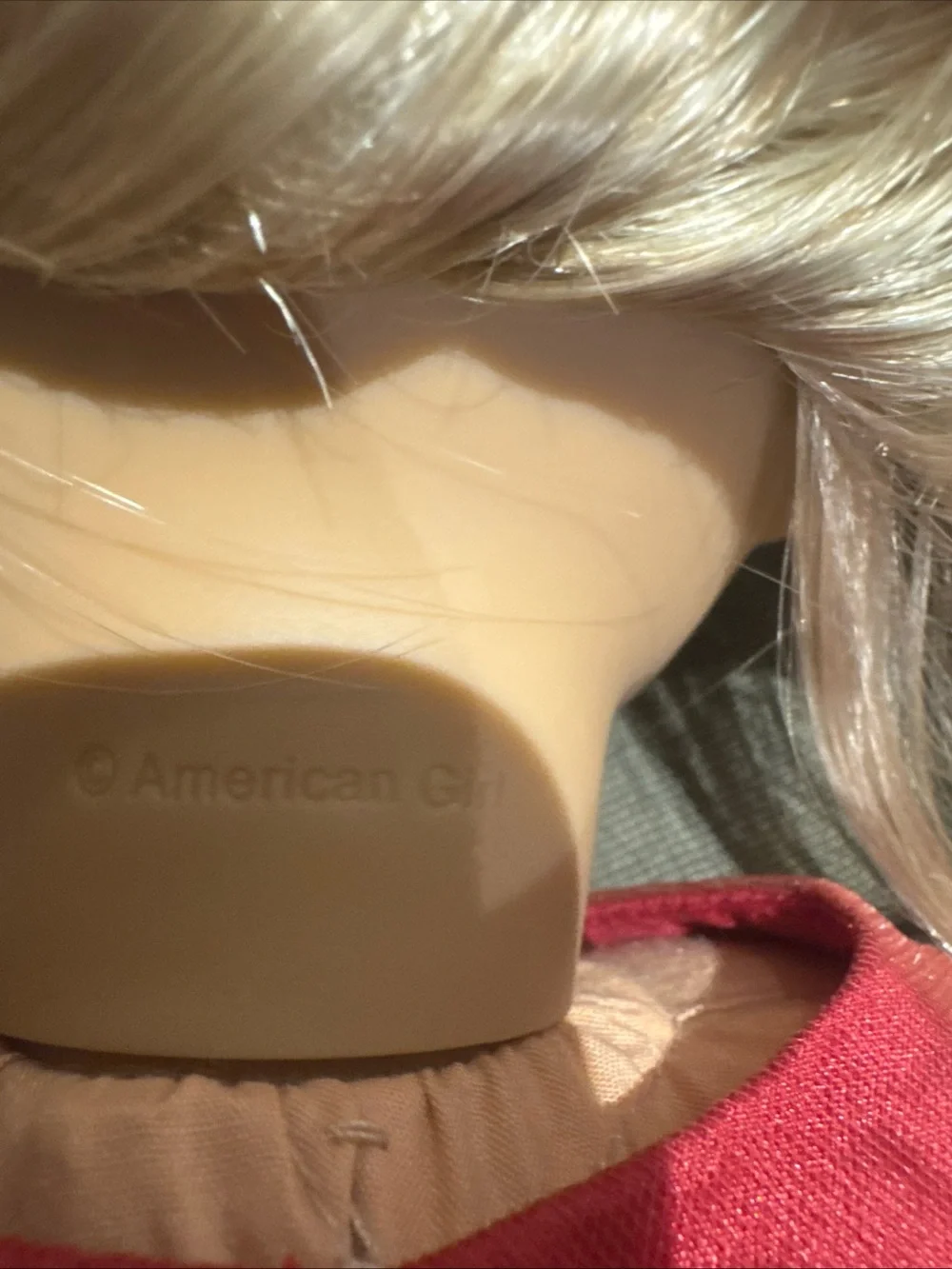American Girl 2014 Truly Me Doll #27 Blonde Hair Blue Eyes w Red Holiday Dress